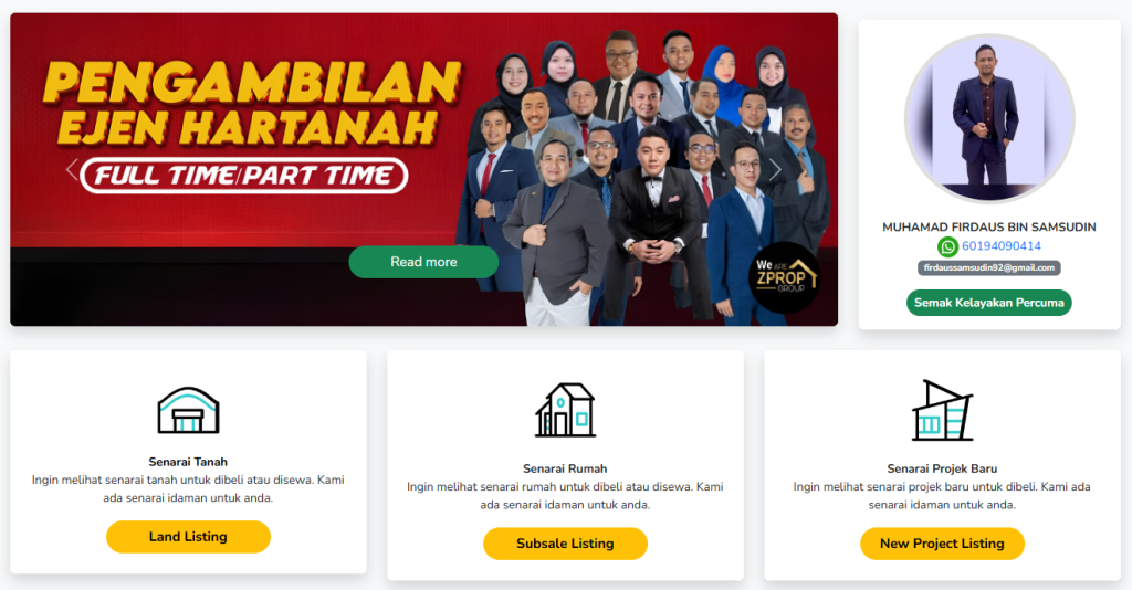 Perunding hartanah berdaftar bersama ServisPerundingHartanah.com. Sedia membantu anda dalam urusan jual beli & sewa rumah secara profesional dan telus.